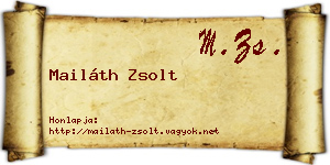 Mailáth Zsolt névjegykártya